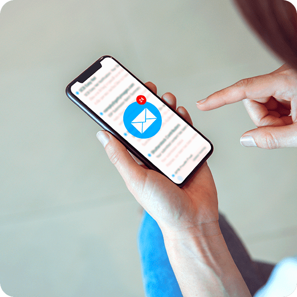 Correo electrónico con la app móvil